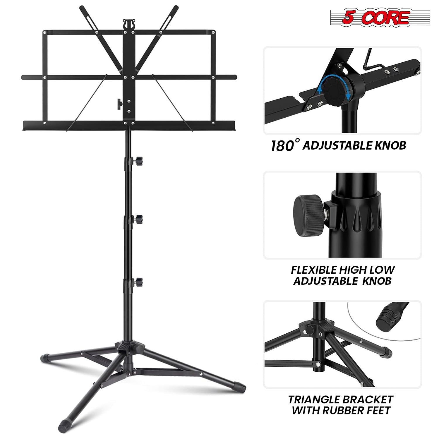5 Core Music Stand For Sheet M - огляд і ціна Music Stand Folding