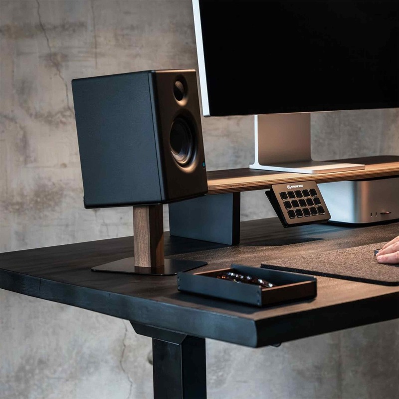 Black Walnut Speaker Stand Des - огляд і ціна Music Stand Folding
