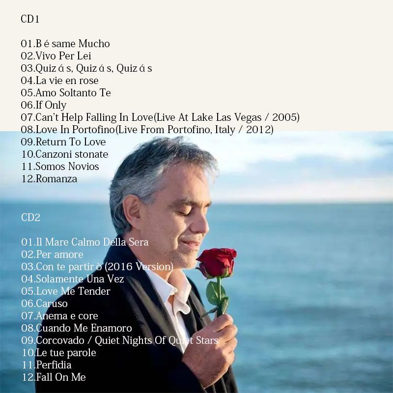 Andrea Bocelli My Love Songs C - огляд і ціна Audio Music Only