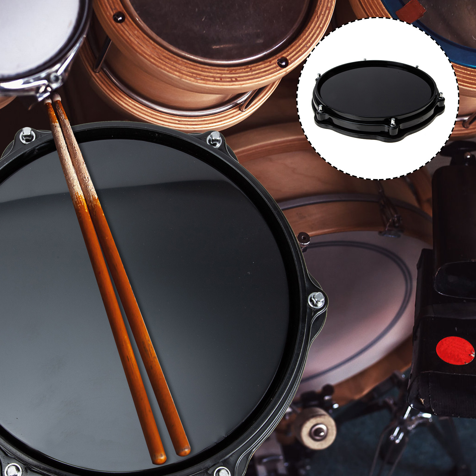 Dumb Drum Practice Mat Rubber  - огляд і ціна Drum Practice Pad
