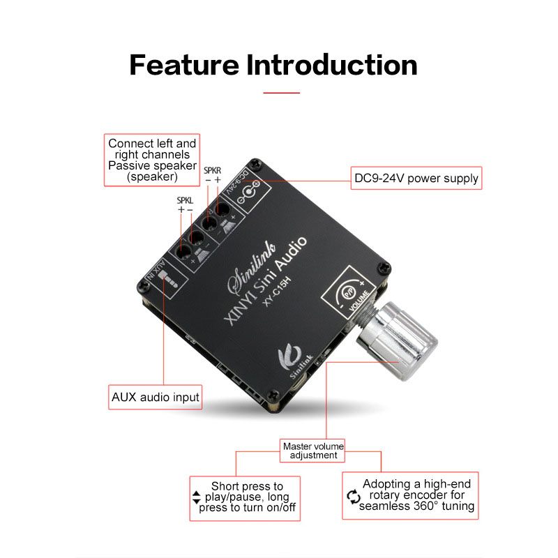 2*20W Bluetooth 5.0 Power Ampl - огляд і ціна Audio Music Player App