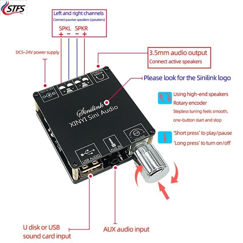 2*50W ForBluetooth 5.0Power Am - огляд і ціна Audio Music Player App