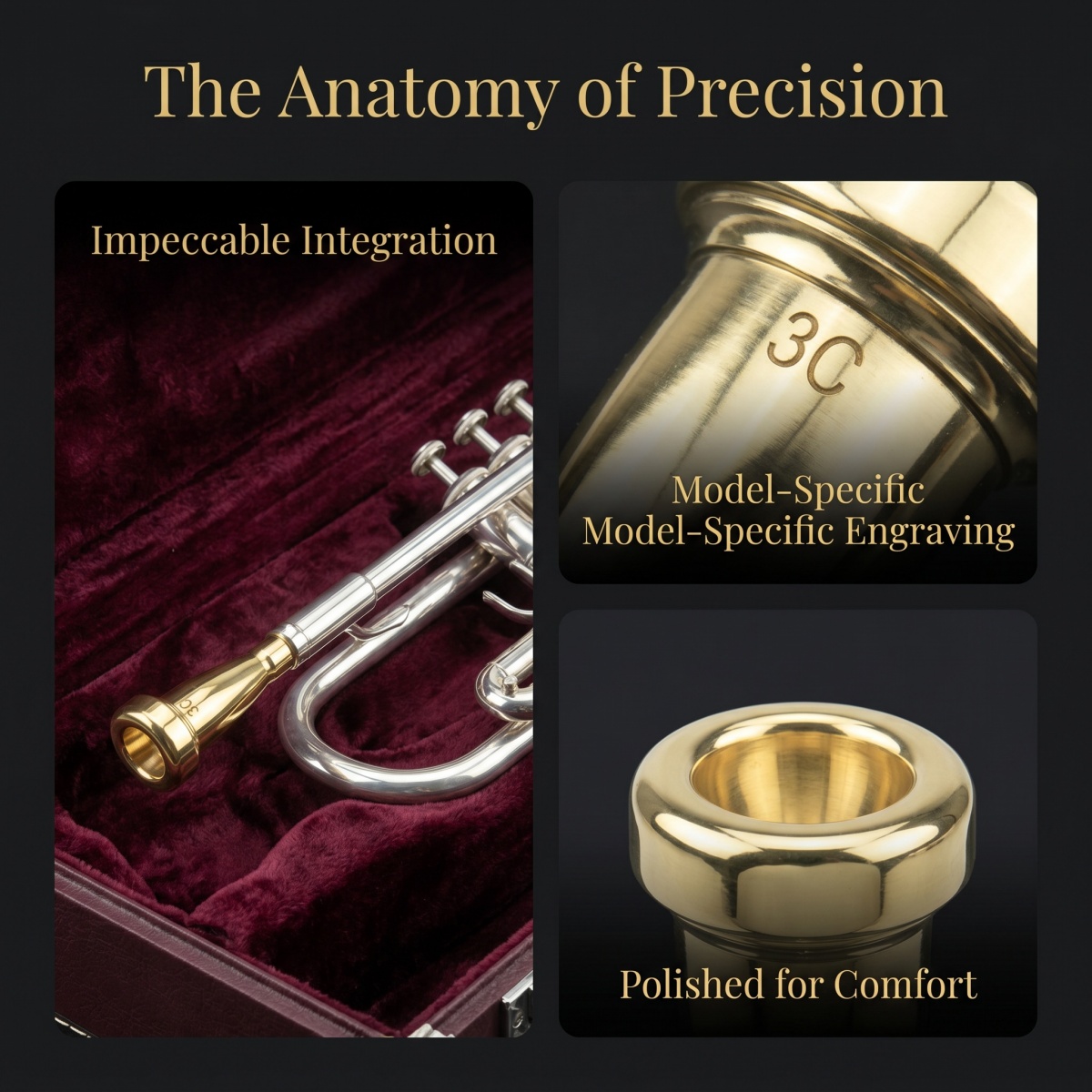 Miwayer 3C/5C/7C Bullet Trumpe - огляд і ціна Trombone Mouthpiece