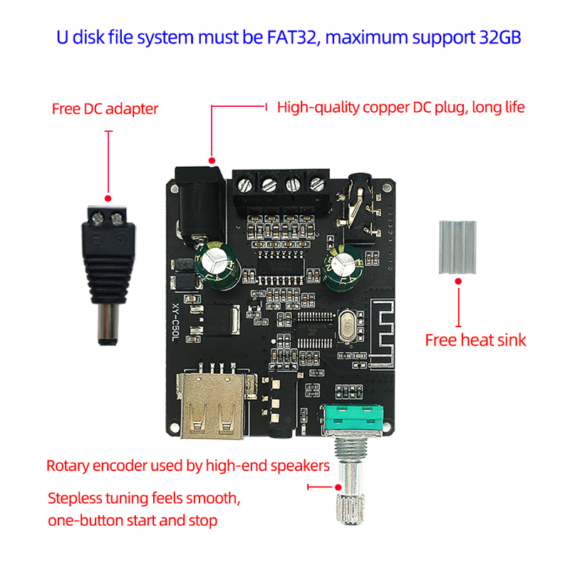 2*50W Bluetooth 5.0 Power Ampl - огляд і ціна Audio Music Player App